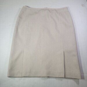 Calvin Klein Women Professional Workwear Beige Lined Pencil Skirt Size 10